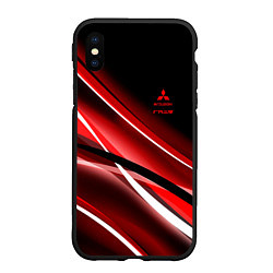 Чехол iPhone XS Max матовый Mitsubishi emblem Митсубиши, цвет: 3D-черный