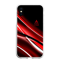 Чехол iPhone XS Max матовый Mitsubishi emblem Митсубиши