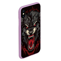 Чехол iPhone XS Max матовый Wolf fantasy, цвет: 3D-сиреневый — фото 2