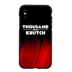 Чехол iPhone XS Max матовый Thousand Foot Krutch red plasma