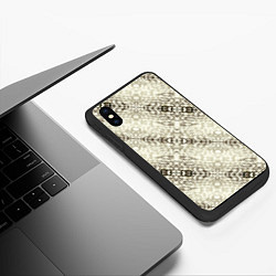 Чехол iPhone XS Max матовый Жемчужная россыпь, цвет: 3D-черный — фото 2