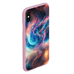 Чехол iPhone XS Max матовый Космические узоры необычные, цвет: 3D-розовый — фото 2