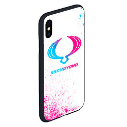 Чехол iPhone XS Max матовый SsangYong neon gradient style, цвет: 3D-черный — фото 2