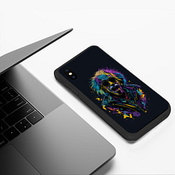 Чехол iPhone XS Max матовый Альберт Эйнштейн от нейросети, цвет: 3D-черный — фото 2