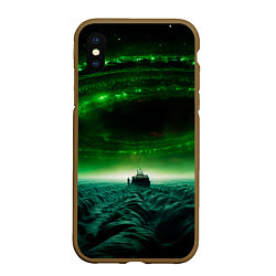 Чехол iPhone XS Max матовый Космический шторм