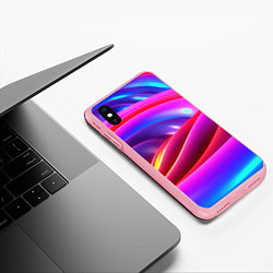 Чехол iPhone XS Max матовый Неоновая вязкая текстура, цвет: 3D-баблгам — фото 2