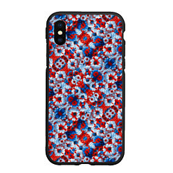Чехол iPhone XS Max матовый Цветы России, цвет: 3D-черный