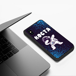 Чехол iPhone XS Max матовый Костя космонавт даб, цвет: 3D-черный — фото 2