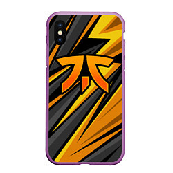 Чехол iPhone XS Max матовый Fnatic - киберспорт желтый, цвет: 3D-фиолетовый