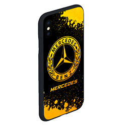 Чехол iPhone XS Max матовый Mercedes - gold gradient, цвет: 3D-черный — фото 2