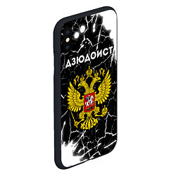 Чехол iPhone XS Max матовый Дзюдоист из России и герб РФ, цвет: 3D-черный — фото 2