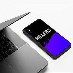 Чехол iPhone XS Max матовый The Killers purple grunge, цвет: 3D-черный — фото 2