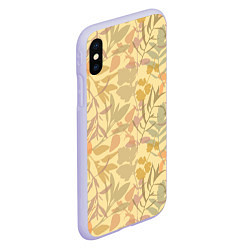 Чехол iPhone XS Max матовый Nature pattern, цвет: 3D-светло-сиреневый — фото 2