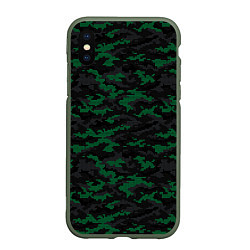 Чехол iPhone XS Max матовый Точечный камуфляжный узор Spot camouflage pattern