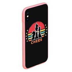 Чехол iPhone XS Max матовый Шахматные фигуры chess, цвет: 3D-баблгам — фото 2