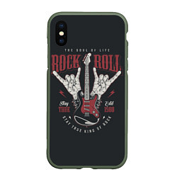 Чехол iPhone XS Max матовый Rock and roll - хой