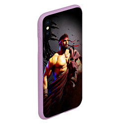 Чехол iPhone XS Max матовый Street Fighter: Ryu, цвет: 3D-сиреневый — фото 2