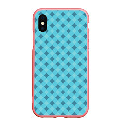 Чехол iPhone XS Max матовый Style blue