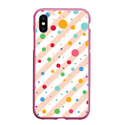 Чехол iPhone XS Max матовый Color circles