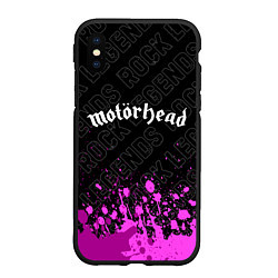 Чехол iPhone XS Max матовый Motorhead rock legends: символ сверху