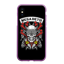 Чехол iPhone XS Max матовый Megadeth - ядерный череп