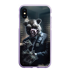 Чехол iPhone XS Max матовый Payday 3 animal mask, цвет: 3D-светло-сиреневый