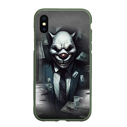 Чехол iPhone XS Max матовый Payday 3 wolf, цвет: 3D-темно-зеленый