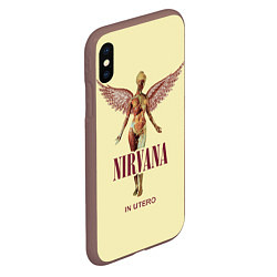 Чехол iPhone XS Max матовый Nirvana - In utero, цвет: 3D-коричневый — фото 2