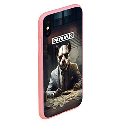 Чехол iPhone XS Max матовый Bulldog payday 3, цвет: 3D-баблгам — фото 2