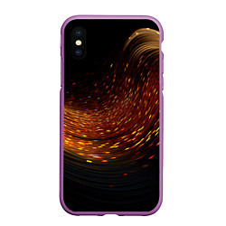 Чехол iPhone XS Max матовый Фон темное золото