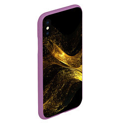 Чехол iPhone XS Max матовый Золотая пыльца, цвет: 3D-фиолетовый — фото 2