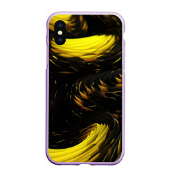 Чехол iPhone XS Max матовый Gold black, цвет: 3D-сиреневый