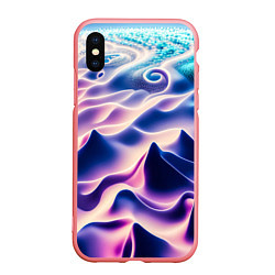 Чехол iPhone XS Max матовый Морское дно абстракция, цвет: 3D-баблгам