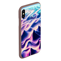 Чехол iPhone XS Max матовый Морское дно абстракция, цвет: 3D-коричневый — фото 2