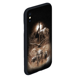 Чехол iPhone XS Max матовый Чернобог славянский бог, цвет: 3D-черный — фото 2
