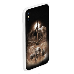 Чехол iPhone XS Max матовый Чернобог славянский бог, цвет: 3D-белый — фото 2