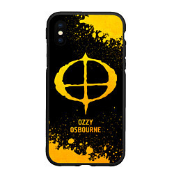 Чехол iPhone XS Max матовый Ozzy Osbourne - gold gradient