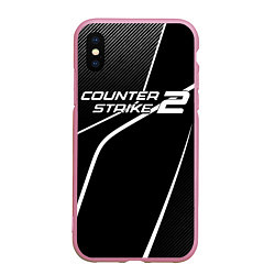 Чехол iPhone XS Max матовый Counter strike 2 - white line