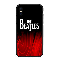 Чехол iPhone XS Max матовый The Beatles red plasma, цвет: 3D-черный