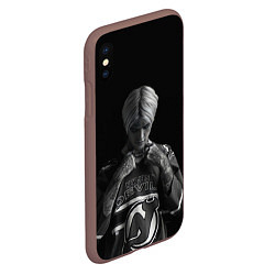 Чехол iPhone XS Max матовый Lil Peep in the dark, цвет: 3D-коричневый — фото 2