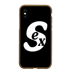 Чехол iPhone XS Max матовый SEX надпись
