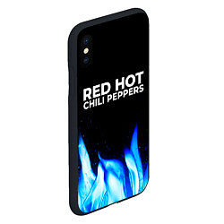 Чехол iPhone XS Max матовый Red Hot Chili Peppers blue fire, цвет: 3D-черный — фото 2