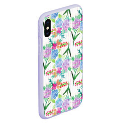 Чехол iPhone XS Max матовый Spring spirit, цвет: 3D-светло-сиреневый — фото 2