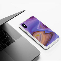 Чехол iPhone XS Max матовый Violet fantasy, цвет: 3D-белый — фото 2