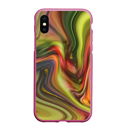 Чехол iPhone XS Max матовый Abstraction waves