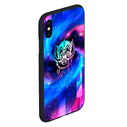 Чехол iPhone XS Max матовый Motorhead неоновый космос, цвет: 3D-черный — фото 2