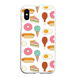 Чехол iPhone XS Max матовый Tasty food