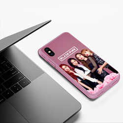 Чехол iPhone XS Max матовый Blackpink girls, цвет: 3D-розовый — фото 2