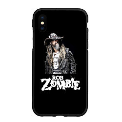 Чехол iPhone XS Max матовый Rob Zombie, цвет: 3D-черный