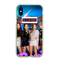 Чехол iPhone XS Max матовый Kpop Blackpink, цвет: 3D-салатовый